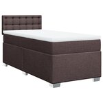 vidaXL Sommier à lattes de lit avec matelas Marron foncé 90x200 cm