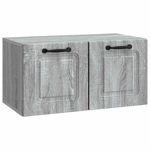 vidaXL Meuble TV mural Sonoma gris 59 5 x 31 x 30 cm Bois d'ingénierie