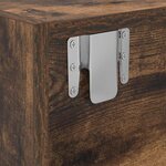 vidaXL Meuble TV Chêne fumé 100 x 31 x 25.5 cm Bois d'ingénierie