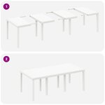 vidaXL Table de Jardin Blanc 200 x 100 x 73 cm polyrotin