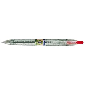 Stylo bille rétractable b2p ecoball 10  rouge pilot