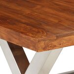 vidaXL Table à manger bois massif 180x90x76 cm