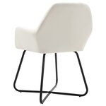vidaXL Chaises à manger lot de 4 crème tissu