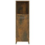 vidaXL Armoire de bain Chêne fumé 30x30x95 cm Bois d'ingénierie