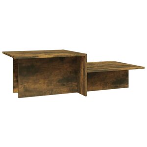 vidaXL Table basse Chêne fumé 111 5x50x33 cm Bois d'ingénierie