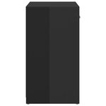 vidaXL Banc à chaussures Noir brillant 94 5x31x57 cm Aggloméré