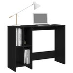 vidaXL Bureau d'ordinateur portable noir bois d'ingénierie