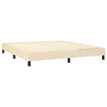 vidaXL Sommier à lattes de lit avec matelas LED Crème 180x200 cm Tissu