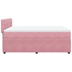 vidaXL Sommier à lattes de lit avec matelas Rose 140x190 cm Velours