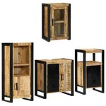 vidaXL Ensemble de mobilier de salle de bain Montage mural 4 Pièces