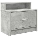 vidaXL Tables de chevet avec tiroir 2 Pièces gris béton 51x31x47 cm