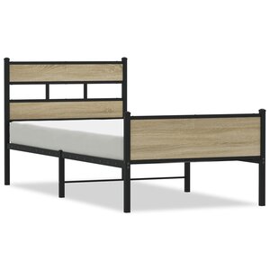 vidaXL Cadre de lit sans matelas chêne sonoma 75x190 cm
