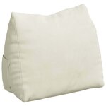 vidaXL Coussin de Dos Crème 45 x 20 x 35 cm Tissu en velours côtelé