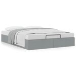 vidaXL Cadre de lit ottoman sans matelas gris clair 140x200 cm tissu