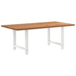 vidaXL Table à manger marron clair bois de chêne massif rectangulaire