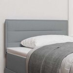 vidaXL Tête de lit Hauteur réglable Manuel Gris clair 100 cm tissu