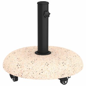 vidaXL Pied de parasol Jaune et Noir 45 x 45 x 40 cm Béton et Métal
