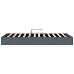 vidaXL Lit de Rangement avec matelas Gris foncé 100 x 203 cm Velours