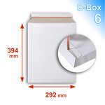 Lot de 500 enveloppes carton b-box 6 blanc format 292x374 mm