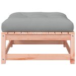 vidaXL Canapé de jardin sans accoudoirs avec coussins et repose-pieds