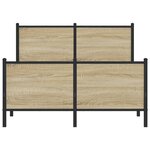 vidaXL Cadre de lit en métal sans matelas chêne sonoma 120x200 cm