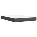 vidaXL Sommier à lattes de lit avec matelas Gris foncé 140x190cm Tissu