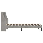 vidaXL Cadre de lit avec tête de lit Gris clair 90 x 190 cm Velours