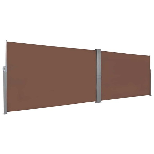 vidaXL Auvent latéral rétractable 160 x 600 cm Marron