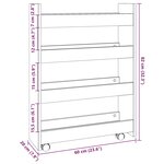 vidaXL Chariot de rangement étroit 4 niveaux chêne marron