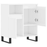 vidaXL Buffet Blanc brillant 60x35x70 cm Bois d'ingénierie