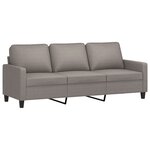 vidaXL Ensemble de canapés 3 Pièces avec coussins Taupe Tissu