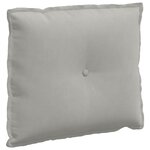 vidaXL Coussin de Dos Gris clair 60 x 50 cm Tissu en microfibre