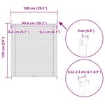 vidaXL Store plissé 100x150 cm Crème