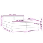 vidaXL Sommier à lattes de lit et matelas et LED vert foncé 180x220cm velours
