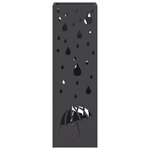 vidaXL Porte-parapluies Noir Métal Moyen Motif Porte-parapluies noir