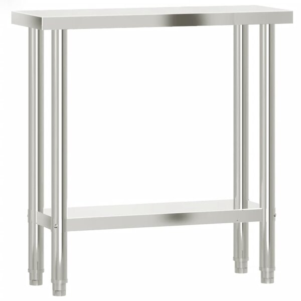 vidaXL Table de travail de cuisine 82 5x30x85 cm acier inoxydable