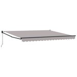 vidaXL Store Rétractable Manuel Gris Clair 400x300 cm