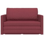 vidaXL Canapé-Lit 110cm Bordeaux tissu