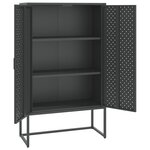vidaXL Buffet haut Anthracite 80x35x135 cm Acier