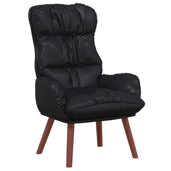 Chaise relaxante vidaXL Noir en faux cuir