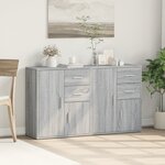 vidaXL Buffets 2 Pièces sonoma gris 60x31x70 cm bois d'ingénierie