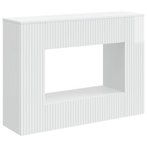 vidaXL Table console Blanc Brillant 101 x 29 x 74 cm Bois d’ingénierie