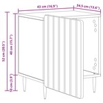 vidaXL Cabinet de chevet Chêne Sonoma 43 x 34 5 x 52 cm
