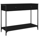 vidaXL Table console noir 100x34 5x75 cm bois d'ingénierie