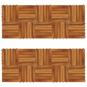 vidaXL Tuiles de terrasse modèle vertical 30 x 30 cm acacia 20 Pièces