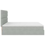 vidaXL Cadre de lit ottoman avec matelas gris clair 200x200 cm velours