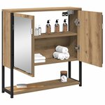 vidaXL Armoire Miroir avec étagère Chêne artisanal 60 x 16 x 60 cm