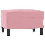 vidaXL Ensemble de canapés 3 Pièces avec coussins Rose Velours