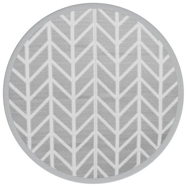 vidaXL Tapis d'extérieur ARAKIL gris Ø200 cm PP