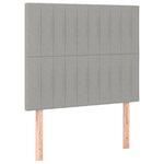 vidaXL Sommier à lattes de lit et matelas Gris clair 90x190 cm Tissu